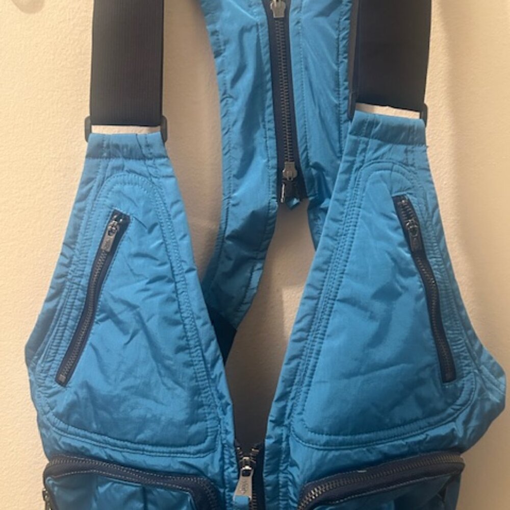 Free People Movement FP Outdoor Pursuits Blue Nylon Zip Pocket Utility Vest NEW - Picture 7 of 16